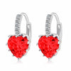 Fashion Earrings Aaa Zircon Earrings  Peach Heart Multicolor Jewelry Wholesale