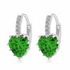 Fashion Earrings Aaa Zircon Earrings  Peach Heart Multicolor Jewelry Wholesale