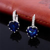 Fashion Earrings Aaa Zircon Earrings  Peach Heart Multicolor Jewelry Wholesale