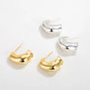 1 Pair Simple Style C Shape Solid Color Plating Sterling Silver Ear Studs