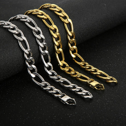 Fashion Solid Color Stainless Steel Plating 18K Gold Plated Men'S Necklace