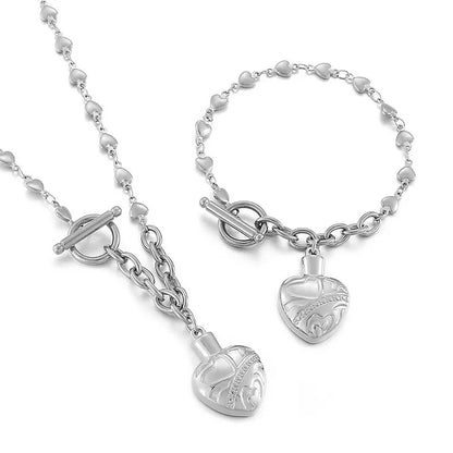 Titanium Steel 18K Gold Plated Fashion Heart