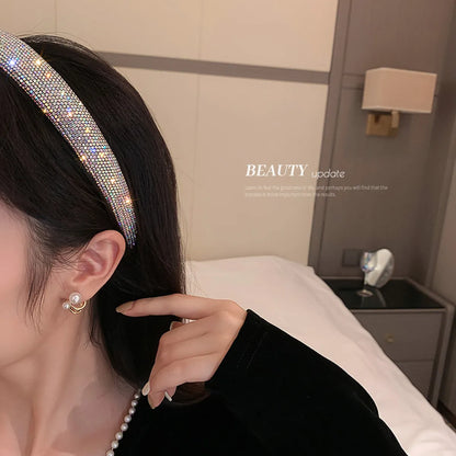 European And American Full Diamond Fashion Color Drill Press Hair Hoop