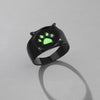 European And American Hot-Selling Rings Retro Black Cat Claw Fluorescent Ring Personalized Jewelry