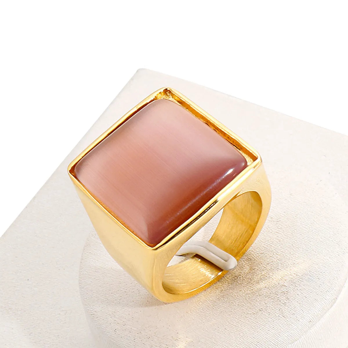 Stainless Steel 18K Gold Plated Fashion Geometric No Inlaid