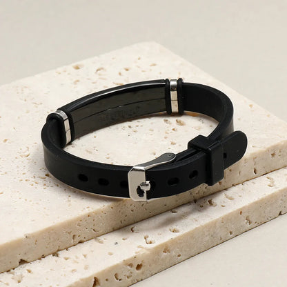 Fashion Geometric Titanium Steel No Inlaid Unisex Bracelets