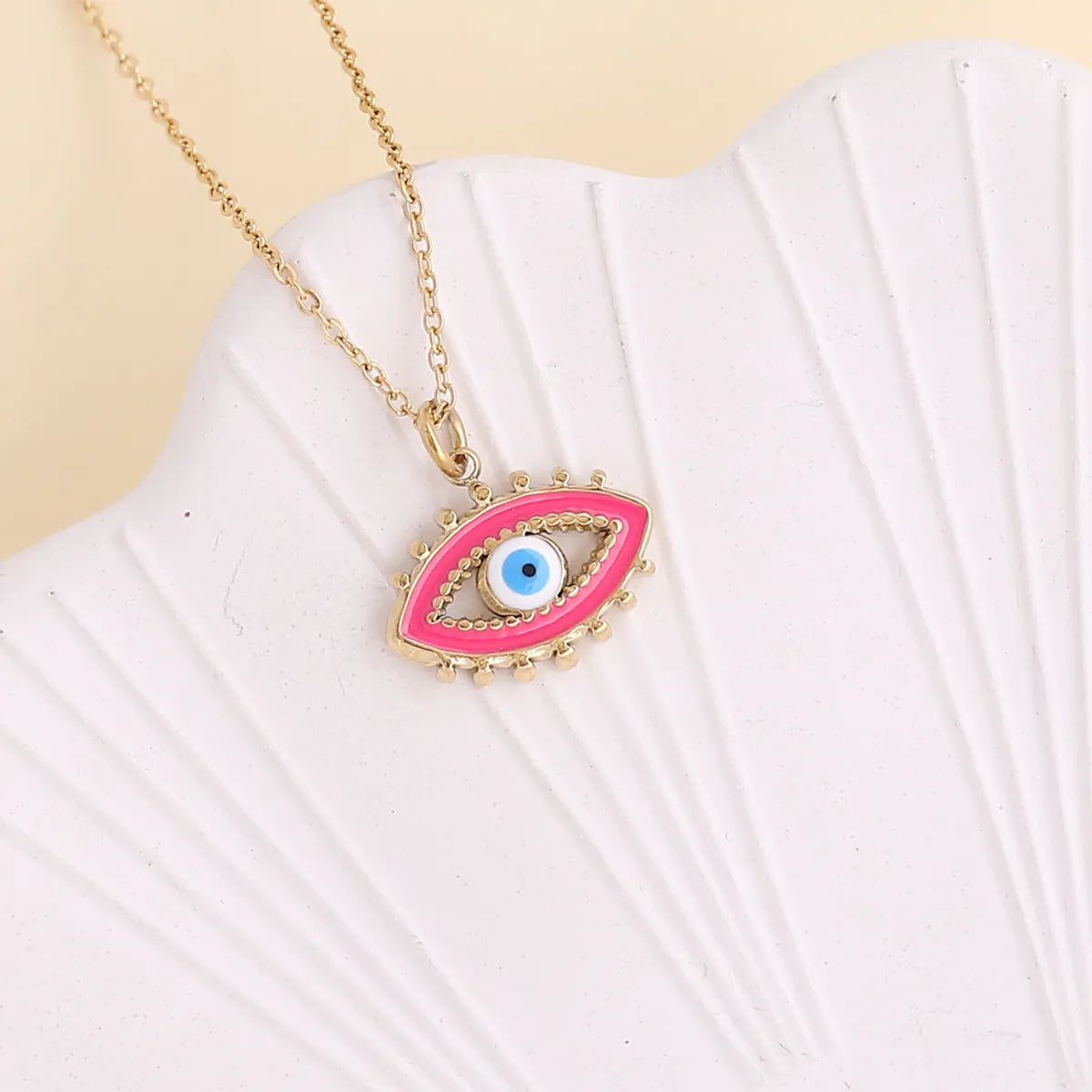 Stainless Steel 18K Gold Plated Stoving Varnish Eye