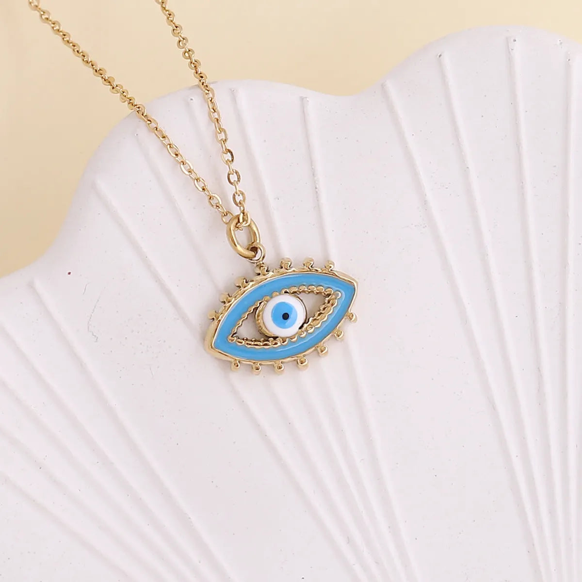 Stainless Steel 18K Gold Plated Stoving Varnish Eye