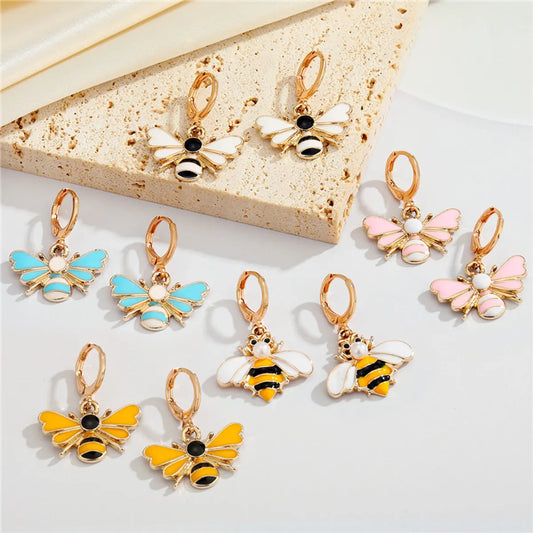 European And American New Jewelry Personality Insect Bee Three-Dimensional Earrings Creative Earrings