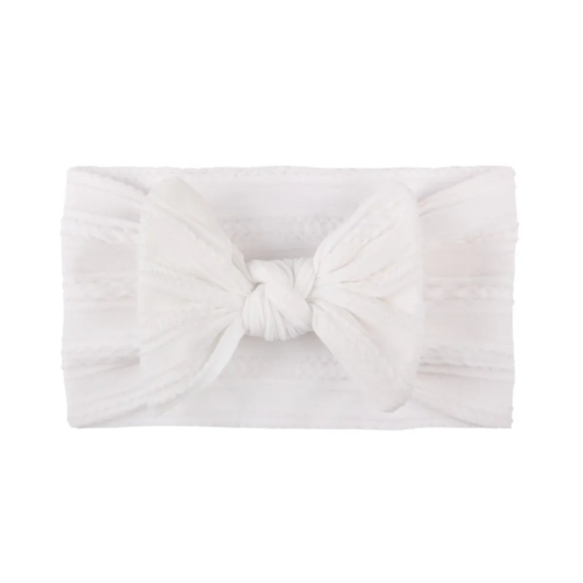 New Soft Twisted Nylon Children'S Hair Belt Baby Wide Edge Bow Stretch Headband Baby Hair Belt