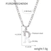 Wholesale Jewelry Basic Letter Titanium Steel Enamel Plating Pendant Necklace
