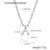 Wholesale Jewelry Basic Letter Titanium Steel Enamel Plating Pendant Necklace