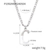 Wholesale Jewelry Basic Letter Titanium Steel Enamel Plating Pendant Necklace