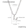 Wholesale Jewelry Basic Letter Titanium Steel Enamel Plating Pendant Necklace