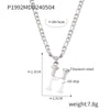 Wholesale Jewelry Basic Letter Titanium Steel Enamel Plating Pendant Necklace