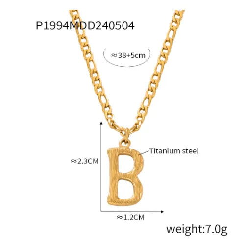 Wholesale Jewelry Basic Modern Style Classic Style Letter Titanium Steel Gold Plated Enamel Plating Pendant Necklace