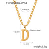 Wholesale Jewelry Basic Modern Style Classic Style Letter Titanium Steel Gold Plated Enamel Plating Pendant Necklace