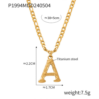 Wholesale Jewelry Basic Modern Style Classic Style Letter Titanium Steel Gold Plated Enamel Plating Pendant Necklace