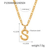 Wholesale Jewelry Basic Modern Style Classic Style Letter Titanium Steel Gold Plated Enamel Plating Pendant Necklace