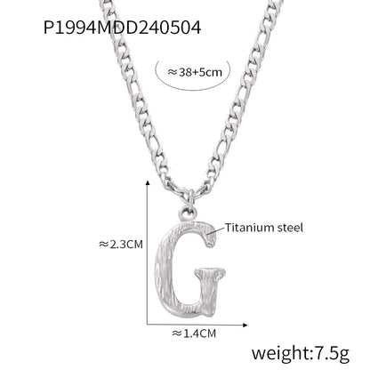 Wholesale Jewelry Basic Modern Style Classic Style Letter Titanium Steel Gold Plated Enamel Plating Pendant Necklace