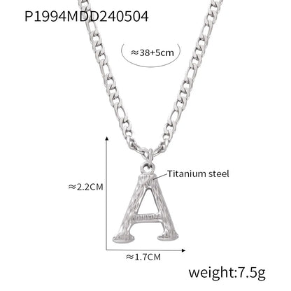 Wholesale Jewelry Basic Modern Style Classic Style Letter Titanium Steel Gold Plated Enamel Plating Pendant Necklace