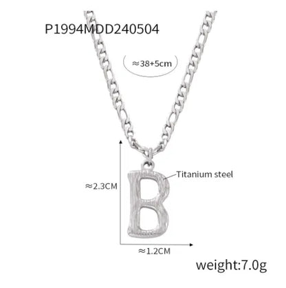 Wholesale Jewelry Basic Modern Style Classic Style Letter Titanium Steel Gold Plated Enamel Plating Pendant Necklace