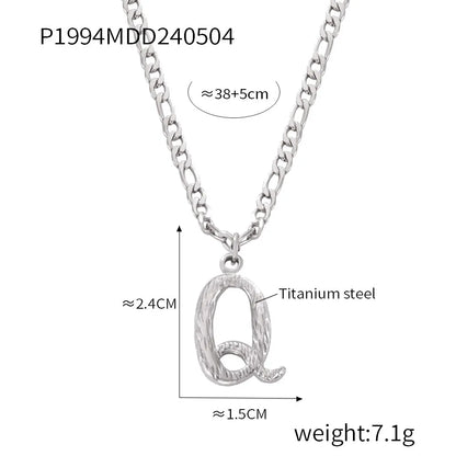 Wholesale Jewelry Basic Modern Style Classic Style Letter Titanium Steel Gold Plated Enamel Plating Pendant Necklace