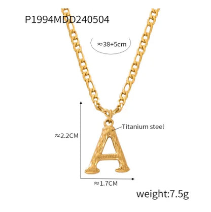 Wholesale Jewelry Basic Modern Style Classic Style Letter Titanium Steel Gold Plated Enamel Plating Pendant Necklace