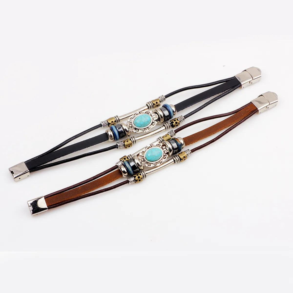 European And American Retro Leather Bracelet Fashion Diy Beaded Bracelet Wholesale