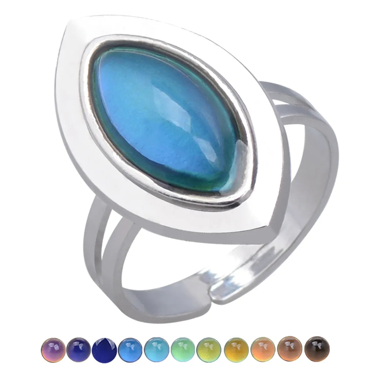 Fashion Geometric Alloy Inlay Artificial Gemstones Women's Open Rings