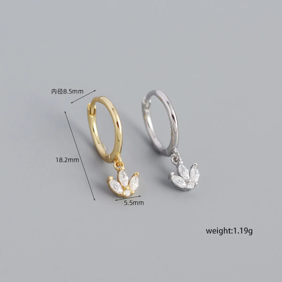 Fashion Geometric Plating Gem Earrings