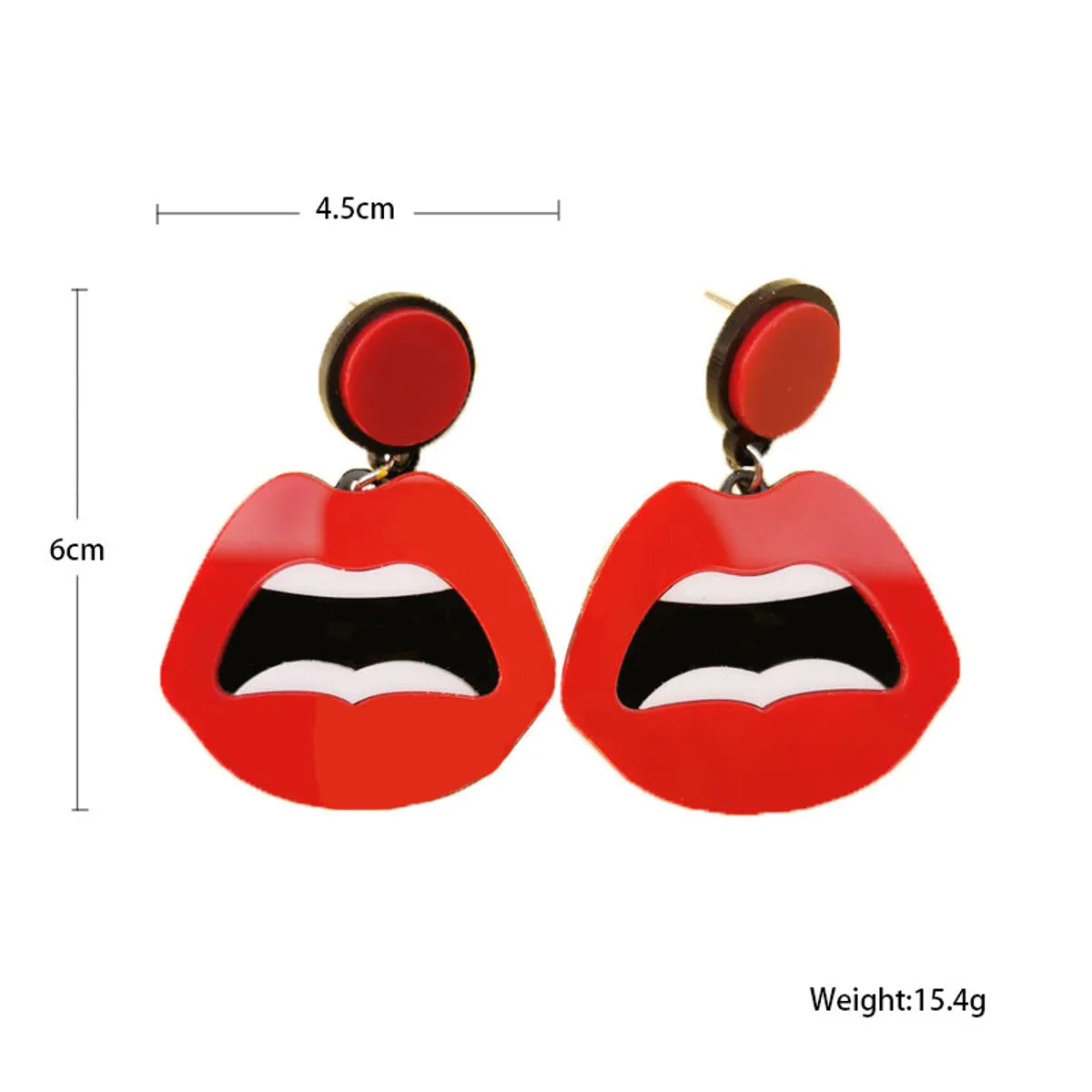 European And American Sexy Lips Acrylic Earrings Wholesale