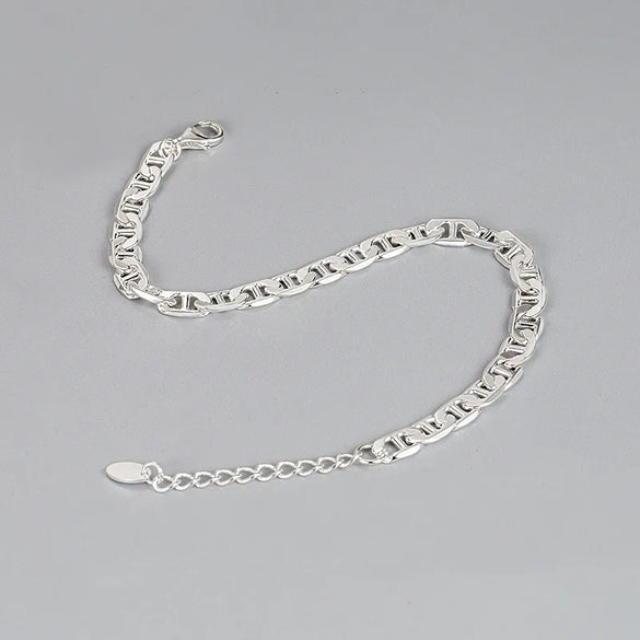 European And American Special-Interest Design Fashion Brand 925 Sterling Silver Pig Nose Bracelet Female Ins Hip Hop Style Fashion Accessories Personalized Bracelet
