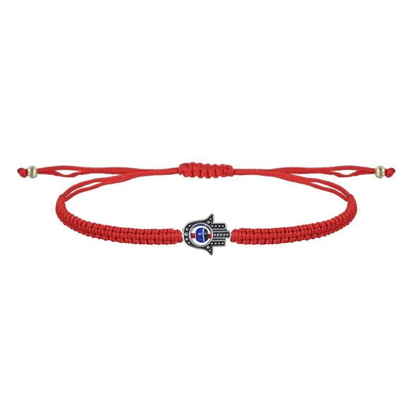 Evil Eye Geometric Braided Rope Adjustable Friendship Bracelet Electroplated