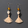 Exaggerated Alloy Skull Ear Hook Earrings With Painted Bow Detail Alternative Statement Drop Earrings
