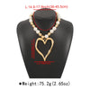 Exaggerated Beach Conch Heart Shape CCB Imitation Pearl Alloy Wholesale Pendant Necklace