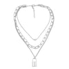 Exaggerated Bohemian Cross Shell Multilayer Alloy Necklace With Animals Zodiac Pattern And Electroplating Treatment