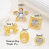 Exaggerated Bow Flower Ring Set Alloy Electroplating Inlaid Pearl Women's Hand Jewelry