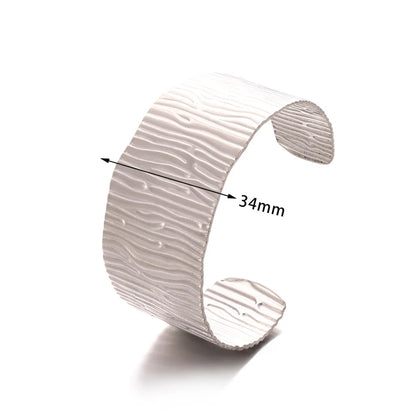 Exaggerated Circle 304 Stainless Steel Wide Bracelet In Bulk