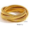 Exaggerated Classic Style Circle 304 Stainless Steel 18K Gold Plated Wide Bracelet Bangle In Bulk