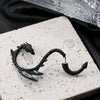 Exaggerated Creative Alloy Earrings Retro Punk Style With Dark Flying Dragon Animal Pattern Electroplated