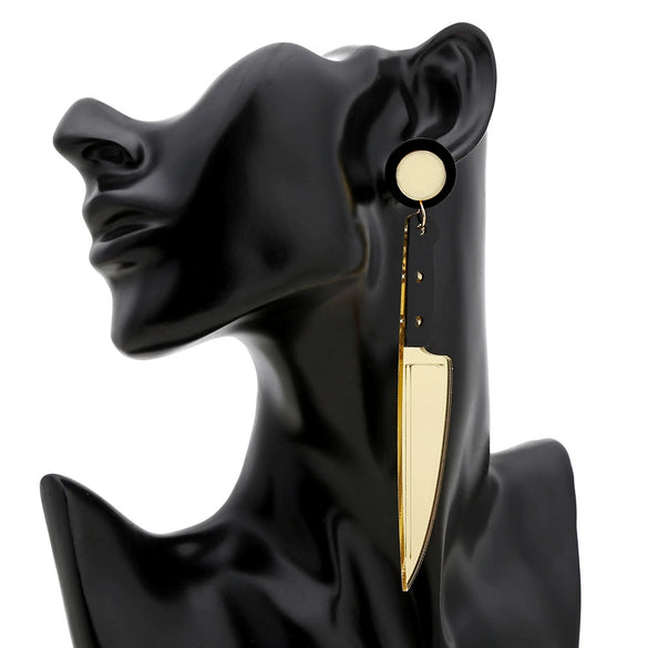 Exaggerated Creative Personality Acrylic Long Ear Studs Earrings Jewelry For Women