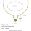 Exaggerated Design Sense Stainless Steel 18K Gold Plated Heart Shape Ring Pendant Necklace For Women With Electroplating