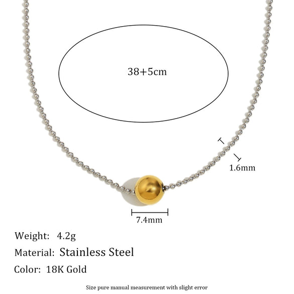 Exaggerated Design Sense Stainless Steel 18K Gold Plated Heart Shape Ring Pendant Necklace For Women With Electroplating