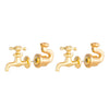 Exaggerated Detachable Hip Hop Faucet Earrings For Women Alloy Material Geometric Style Electroplating Treatment