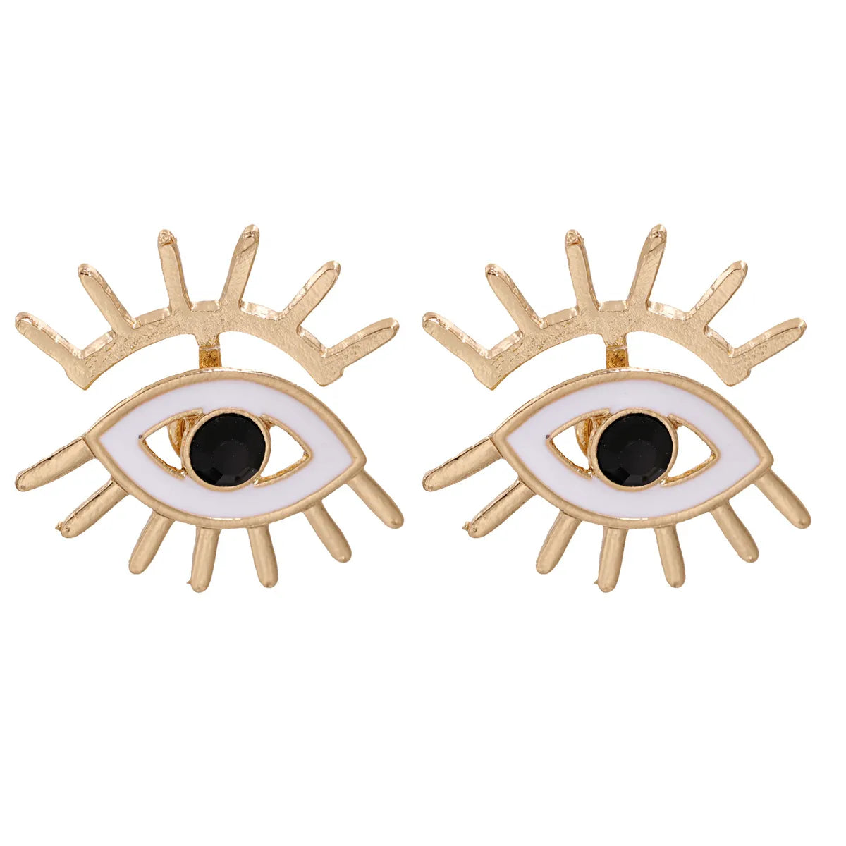 Fashion Eye Plating Alloy Acrylic Earrings Ear Studs