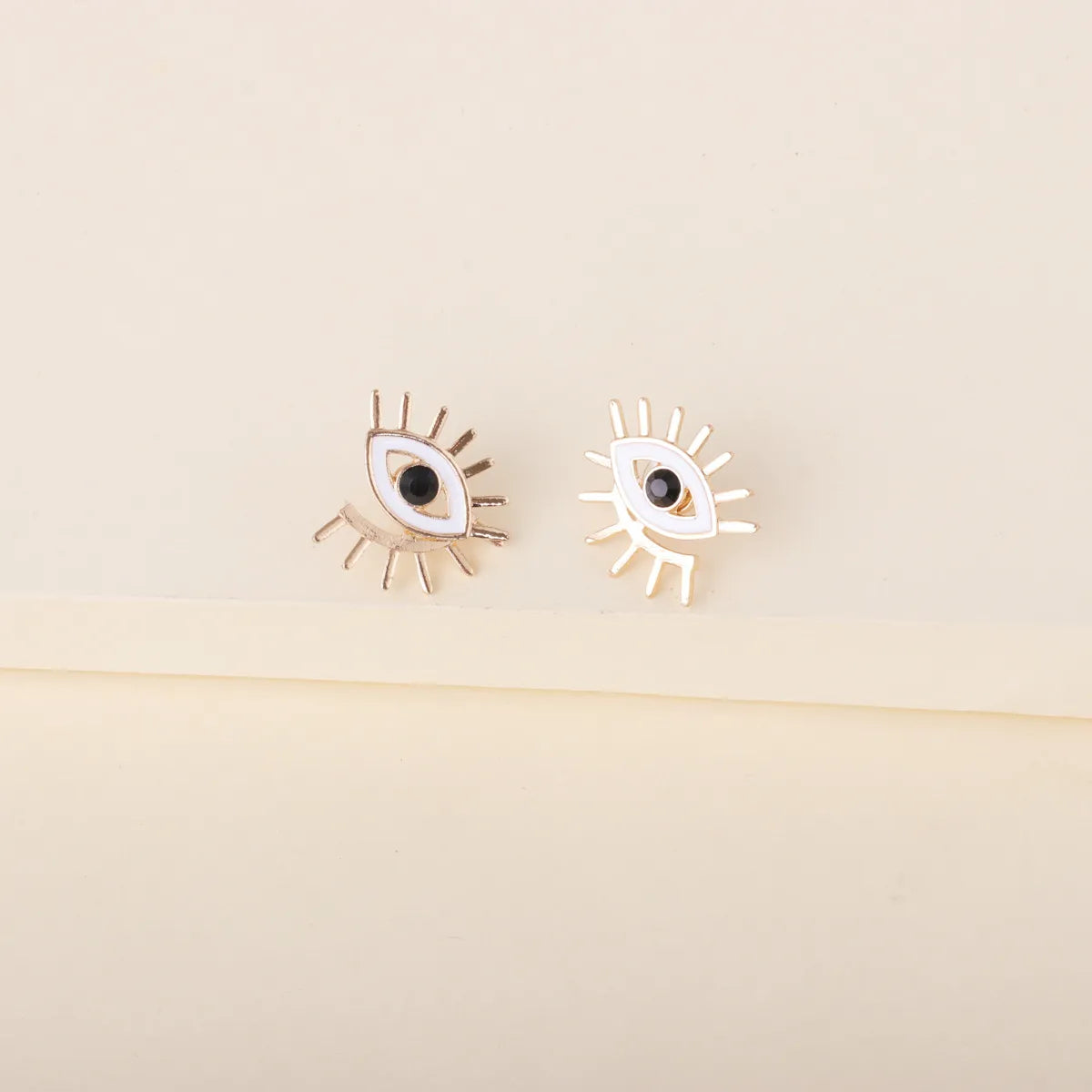 Fashion Eye Plating Alloy Acrylic Earrings Ear Studs