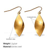 Exaggerated Diamond Ear Hook Design 316L Stainless Steel Electroplated Fashion Women's Earrings
