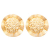 Exaggerated Distinctive Women's Metal Earrings With Irregular Fold Texture And Geometric Design Electroplated
