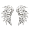 Exaggerated Distinctive Women's Metal Earrings With Irregular Fold Texture And Geometric Design Electroplated